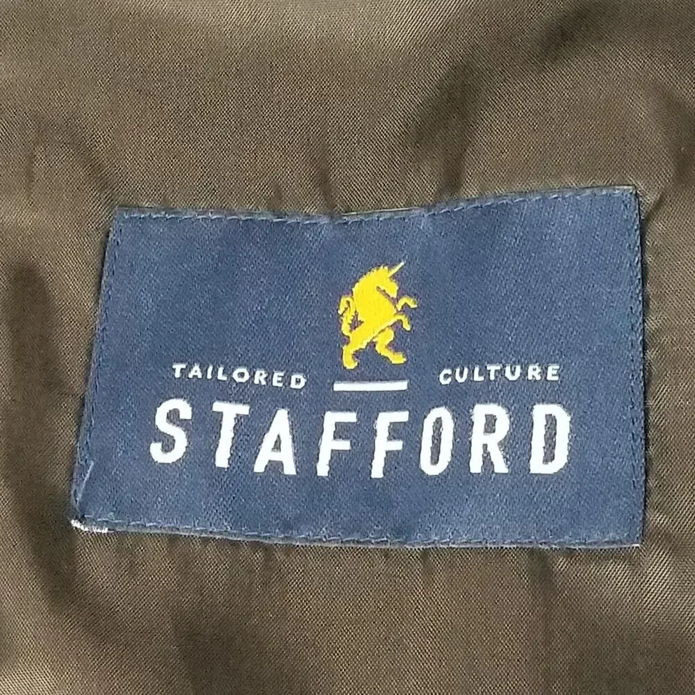Stafford Suit Mens 44 Regular Jacket 40x27 Pants Gray Wool‎ Blend Classic Fit